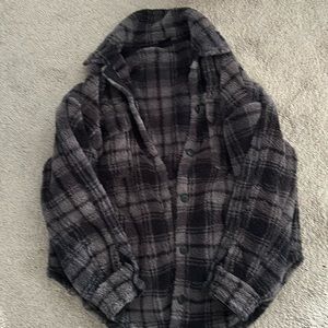 pacsun fuzzy flannel
